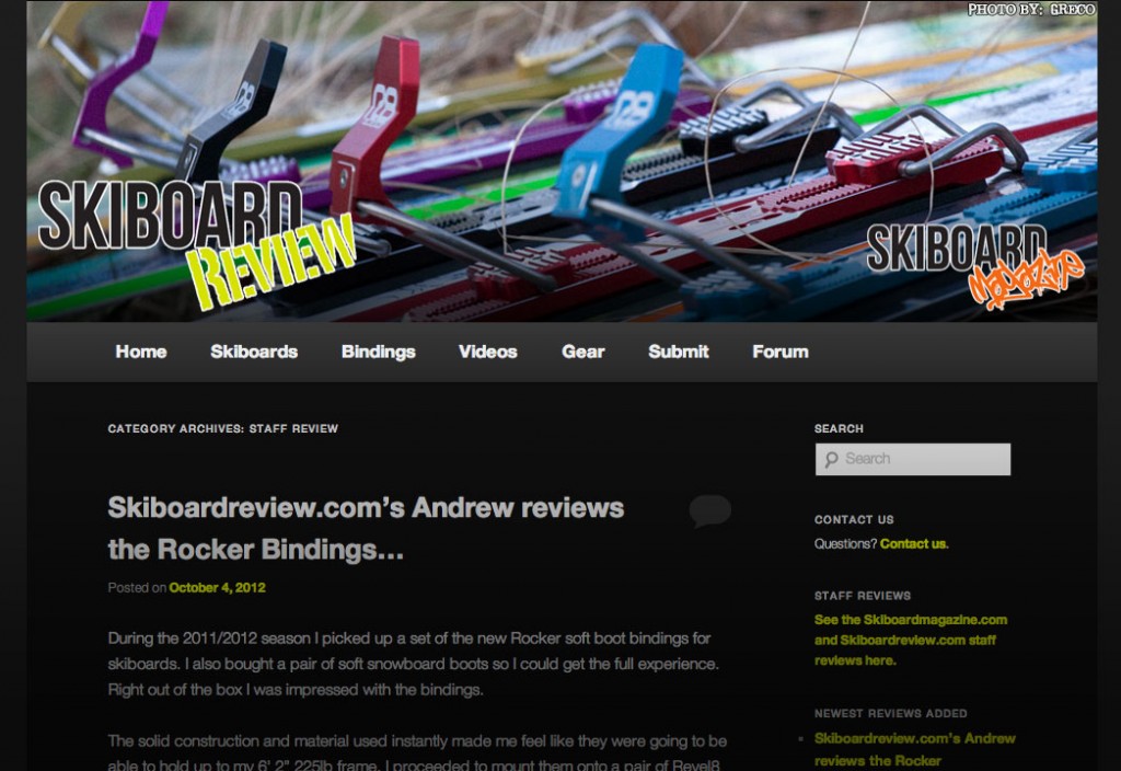 Skiboard Review presents Staff Reviews